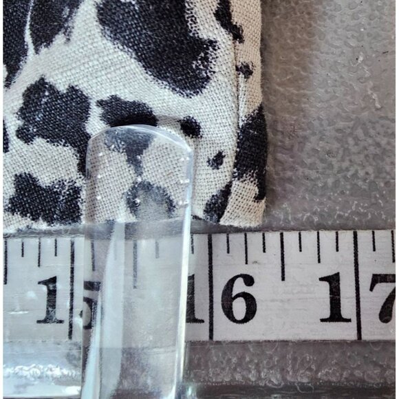 J. Crew Womens 6 Black Cream Linen Blend Printed Scalloped Shorts‎ - Picture 5 of 10